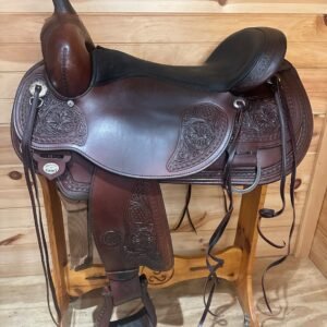 17” Circle Y Basket Flower Trail Flex-Lite Western Trail Saddle Model 1552